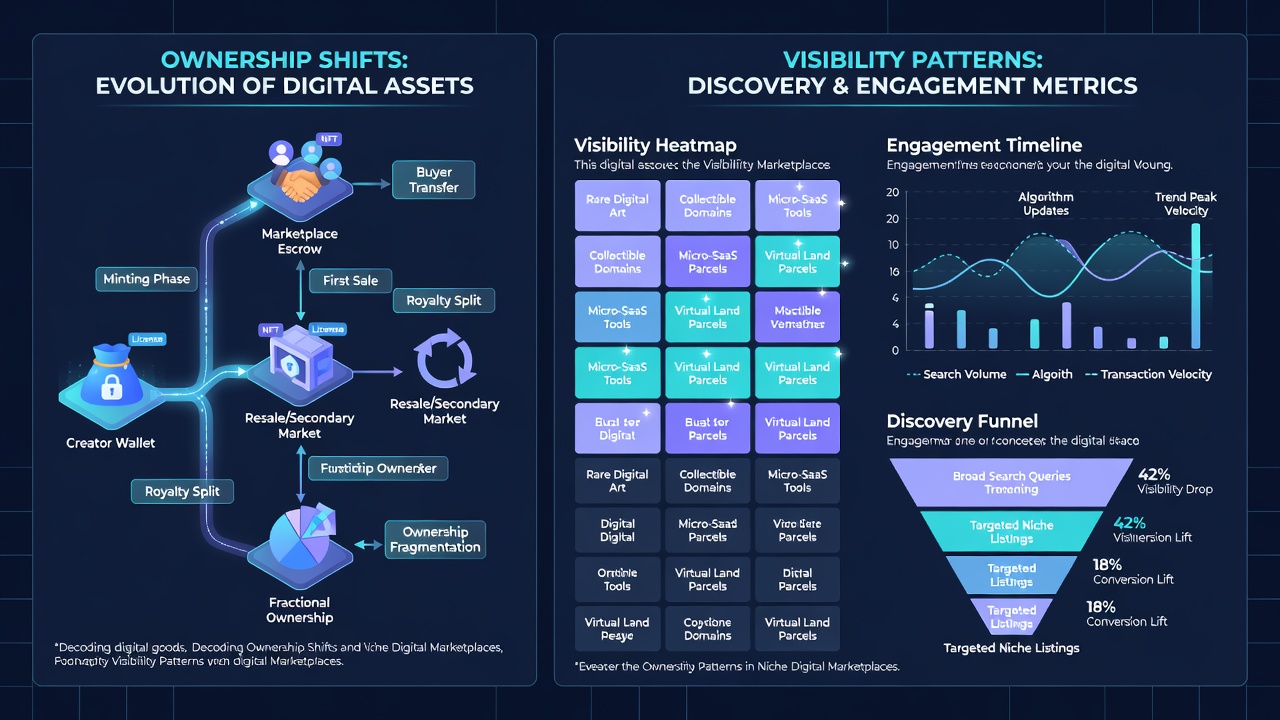 Detailed chart showing visibility fluctuations after ownership transitions in niche marketplaces